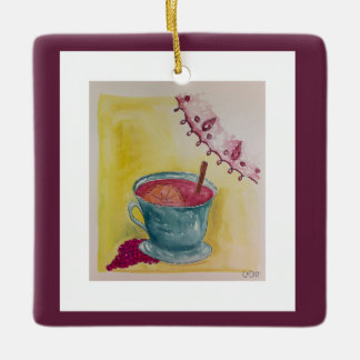 Mulled Wine Ceramic Ornament