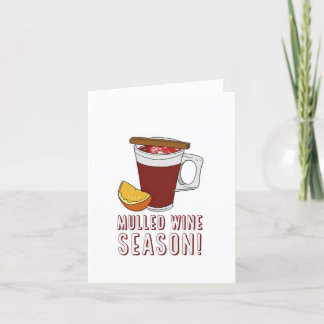 Mulled wine Christmas card. Holiday Card