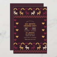 Mulled Wine & Gold Ugly Sweater Christmas Party