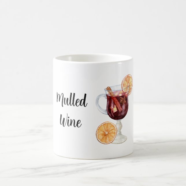 Mulled Wine Orange Slices Cinnamon Stick Coffee Mug (Center)