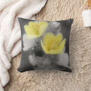 Mullein Flower And Beetle Nature Cushion