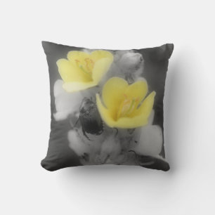 Mullein Flower And Beetle Nature Cushion