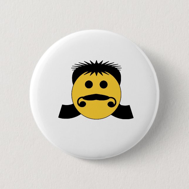 Mullet 6 Cm Round Badge (Front)
