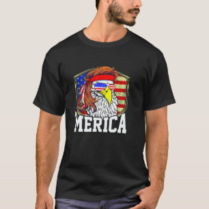 Mullet Eagle Bald Eagle Funny 4th of July Redneck  T-Shirt
