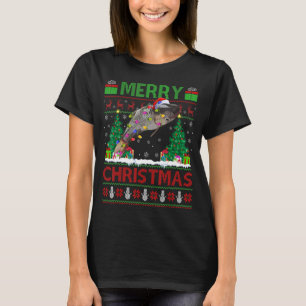 Mullet Fish Xmas Tree Ugly Santa Mullet Fish Chr T-Shirt