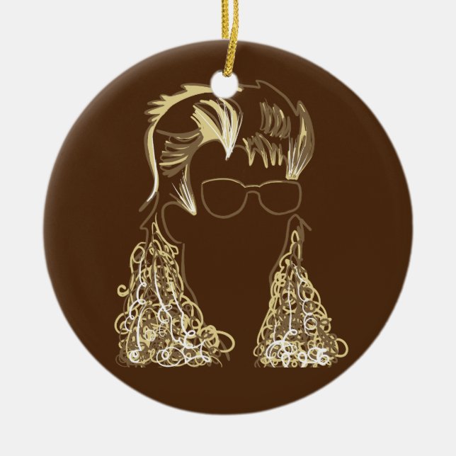 Mullet Madness Christmas Decoration Personalised  (Front)