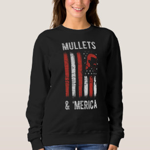 Mullets & 'merica American Flag Sweatshirt