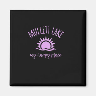 Mullett Lake My Happy Place Mi Boating Fishing Cam Magnet
