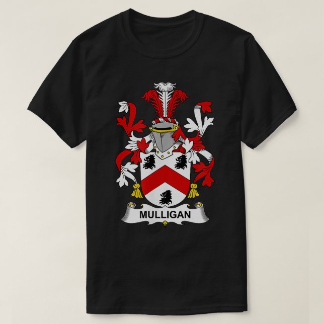 Mulligan Coat of Arms  Family Crest  T-Shirt (Design Front)