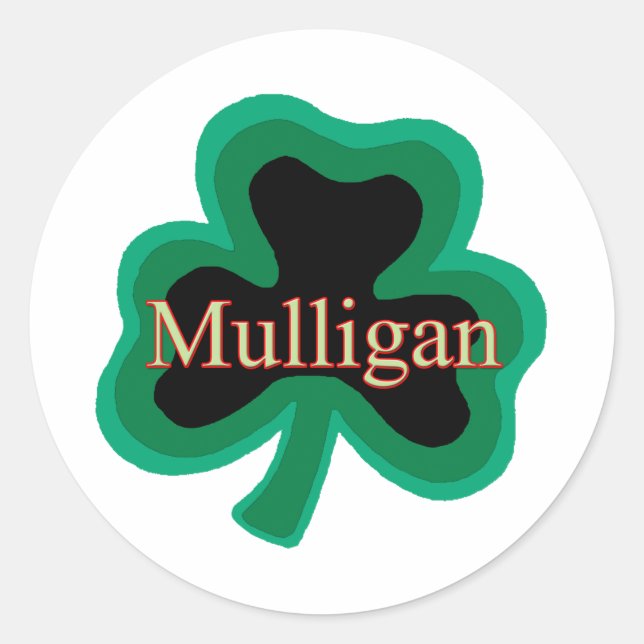 Mulligan Family Classic Round Sticker (Front)