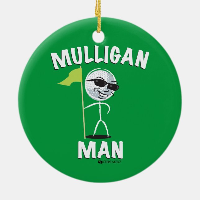 MULLIGAN MAN FUNNY GOLF ORNAMENT (Back)
