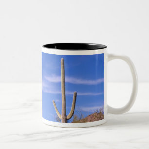 Multi armed Giant Saguaro cactus, Saguaro Two-Tone Coffee Mug