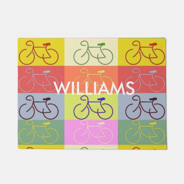 Multi-Bike - Grey, Yellow, Green, Red Doormat (Front)