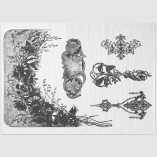 Multi Black & White Motifs Decoupage Paper