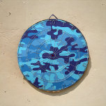 Multi Blue Blue Camouflage Game Dartboard<br><div class="desc">This blue camo dart board would make a great gift for Christmas,  birthday,  Father's day or Mother's Day. This blue camo design can be found on more items in my shop,  PageCreativeDesigns.</div>