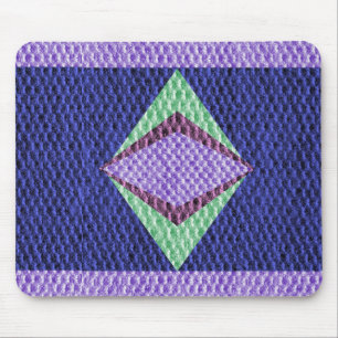 Multi blue Colour Texture Crochet Mouse Pad
