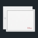 Multi-Border Flat Note Thank You Card Bar Mitzvah<br><div class="desc">Personalise this flat note thank you card to match the multi-border Bar Mitzvah invitation.</div>