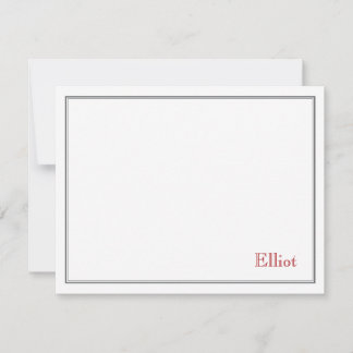 Multi-Border Flat Note Thank You Card Bar Mitzvah