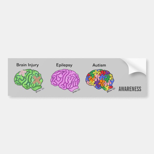 Multi-Brain Bumper Sticker (Front)