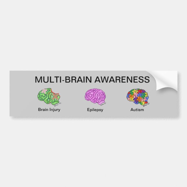 Multi-Brain Bumper Sticker (Front)
