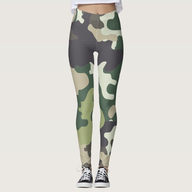 multi cam Camouflage Leggings (Front)