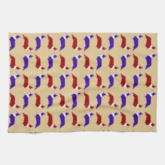 Multi Cardigan Corgi Tea Towel