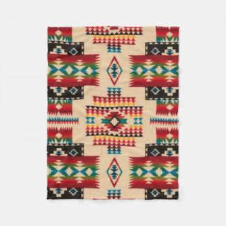 MULTI-COLOR Diamond Aztec Print Fleece Blanket