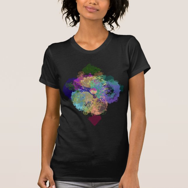 Multi-color geometric lace T-Shirt (Front)
