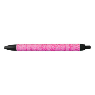 Multi Color Hand Drawn Mandala Design Black Ink Pen