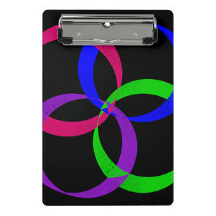 Multi Color Interchange Geometric Mini Clipboard