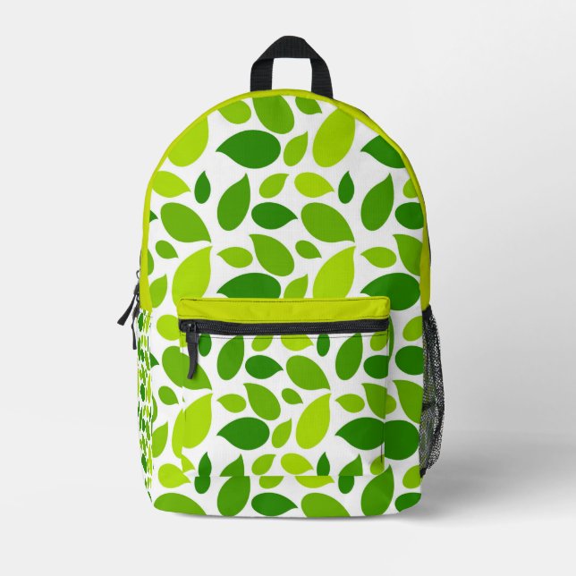 Multi-Color Leaves Pattern Backpack (Front)