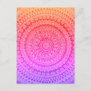 Multi Color Mandala Original Art Postcard
