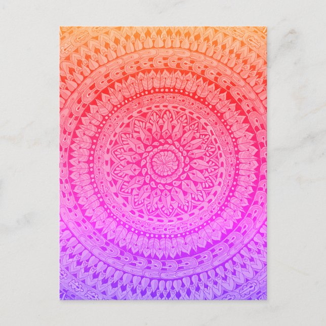 Multi Color Mandala Original Art  Postcard (Front)