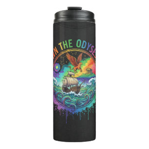 Multi-Color "Own the Odyssey" Greek Legend & Krake Thermal Tumbler