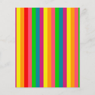 Multi Color Rainbow Vertical Stripes Pattern Flyer