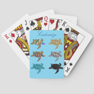 Multi-color Sea Turtles Thunder_Cove Playing Cards