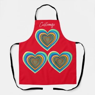 Multi-color Valentine Heart Thunder_Cove Apron
