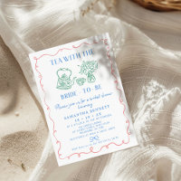 Multi-Color Whimsical Tea With Bride Bridal Shower