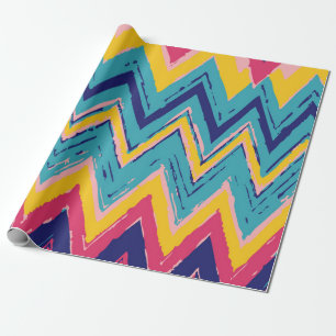 Multi-Color Zig-Zag Pattern – Fun Bold Gift Design Wrapping Paper