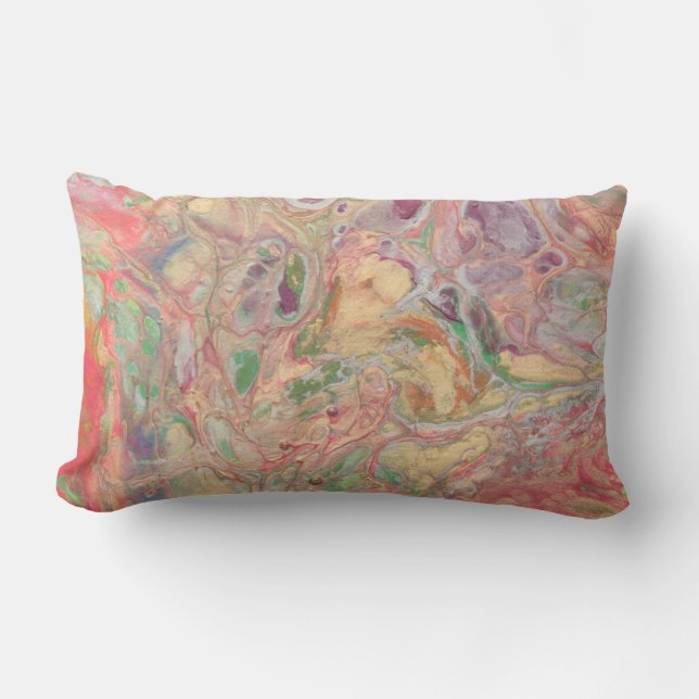 multi colored abstract lumbar cushion (Front)