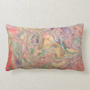 multi colored abstract lumbar cushion