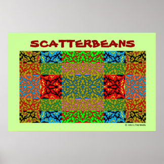 Multi colored design within rectangles poster