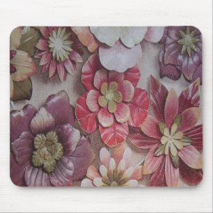 MULTI-COLORED FLOWERS MOUSE PAD
