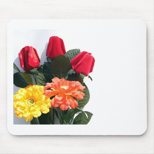 Multi-Colored Flowers Mouse Pad (Front)