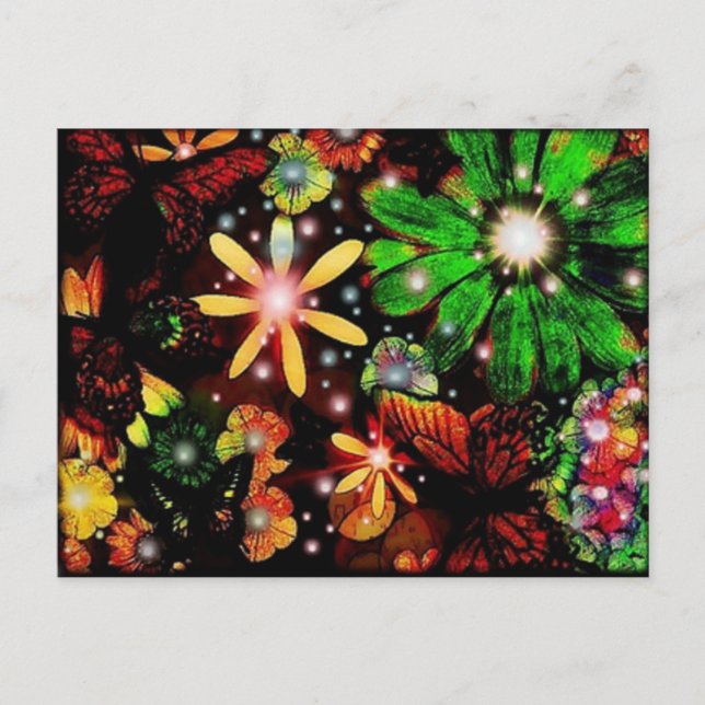 Multi Colored Flowers Postcard (Front)