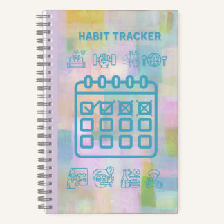 MULTI-COLORED HABIT TRACKER  NOTEBOOK
