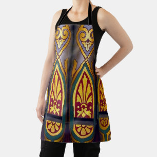 Multi-colored organ pipes full length apron