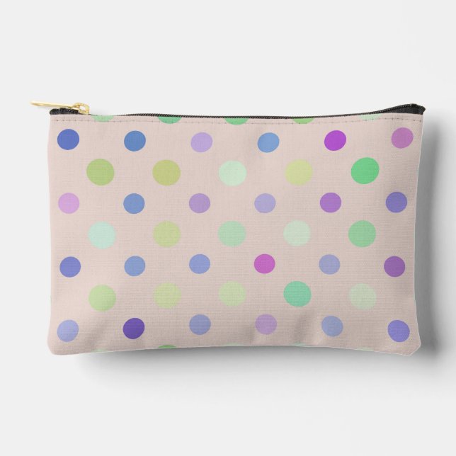 multi-colored polka dots accessory pouch (Front)