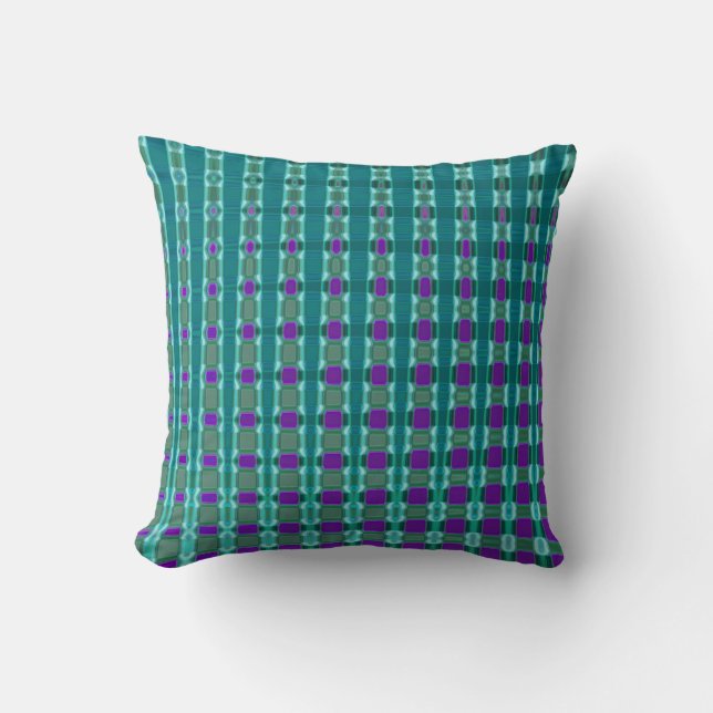 Multi-colored Retro Pattern Cushion (Front)
