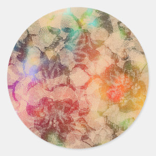 Multi Colored Roses Classic Round Sticker